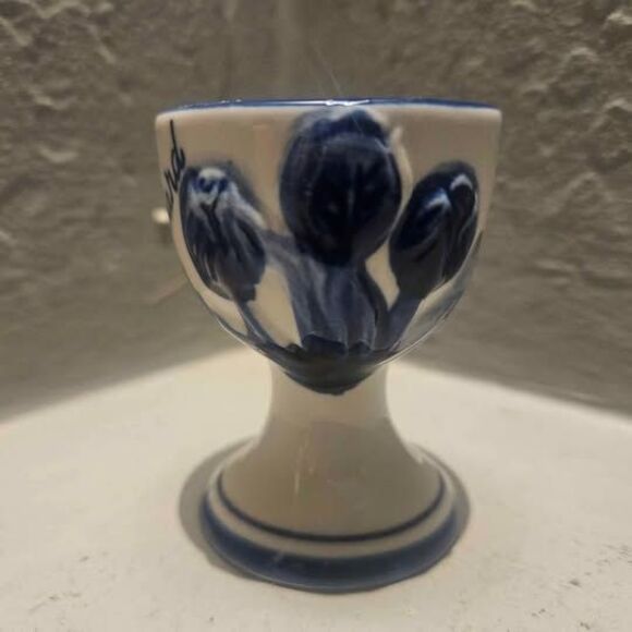Made in Holland Delft Style Egg Cup Ceramic 2.5" - Picture 1 of 5